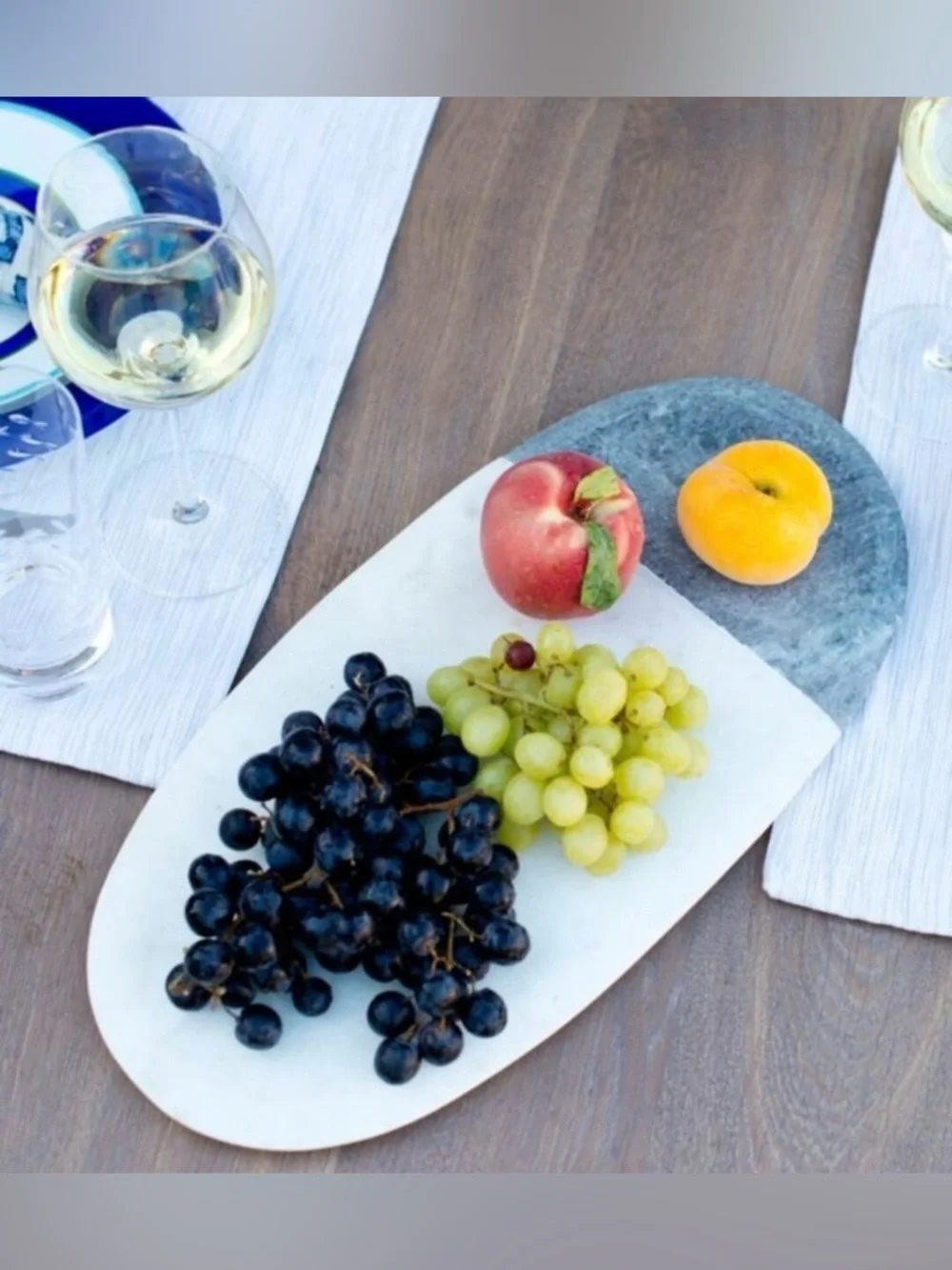 Crate and Barrel 2 Tone Marble Cheese Board 18”x8.5” ~ Charcuterie New in Box
